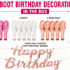 17 Pcs Girls Car Boot Birthday Decoration Kit with Pink, White & Rose Gold Balloons 17 Pcs Car Boot Birthday Decoration Combo Kit for | Pink White Rose Gold Balloon Surprise Set
