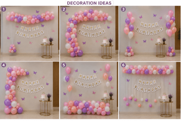 6 Pastel Butterfly Birthday Decoration Ideas "6 Pastel Butterfly Birthday Decoration Ideas with Balloon Garland, Happy Birthday Banner and Butterfly Wall Decor"
