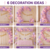 6 Butterfly Birthday Decoration Ideas Six butterfly birthday decoration ideas using pink, purple, peach and white balloons with Happy Birthday banner.